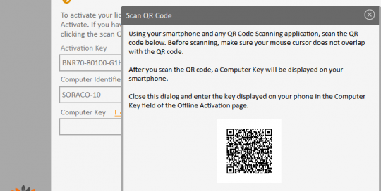 QLM License Wizard Offline Activation with QR Code