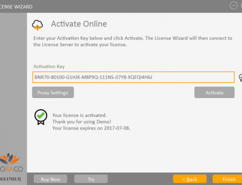 QLM License Wizard – Online Activation