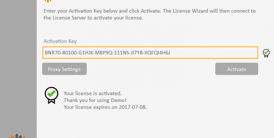 QLM License Wizard Online Activation