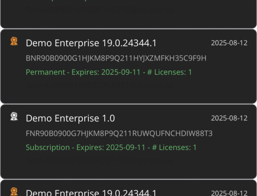 QLM Mobile App – License Keys View